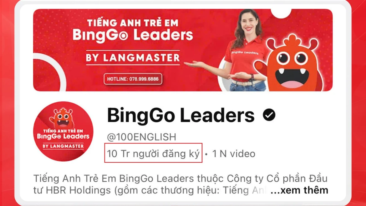 BingGo Leaders: Thương hiệu giáo dục Việt Nam đầu tiên đạt nút Kim Cương YouTube